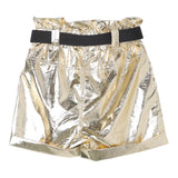 Dkny Kurze, einfarbige Shorts mit goldenem Gürtel für Mädchen