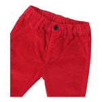 MINI BANDA pantalone tinta unita in velluto Rosso per Neonato 3A628 ROSSO MINI BANDA 