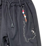 NEVER TOO pantalone tinta unita con elastico in vita Nero per Bambino NT2203B NERO NEVER TOO 
