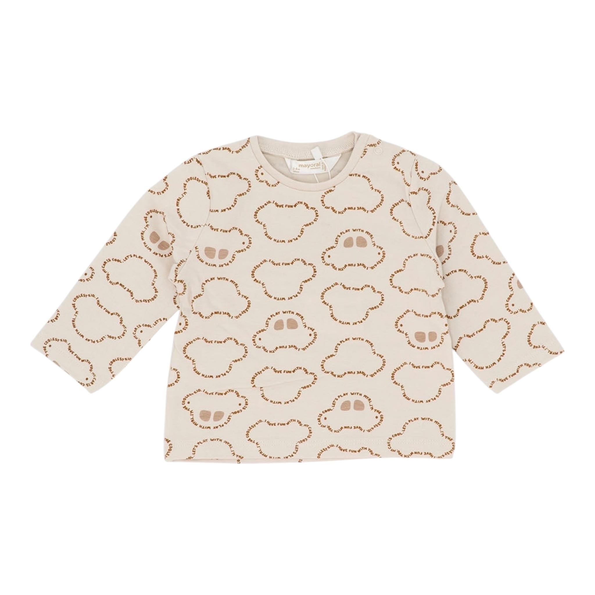 MAYORAL set 2 shirt bicolore con stampe Bianco/beige per Neonato 2029X BIANCO/BEIGE MAYORAL 