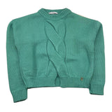 NAIDA maglia girocollo tinta unita Verde per Bambina NAMA299 VERDE NAIDA 