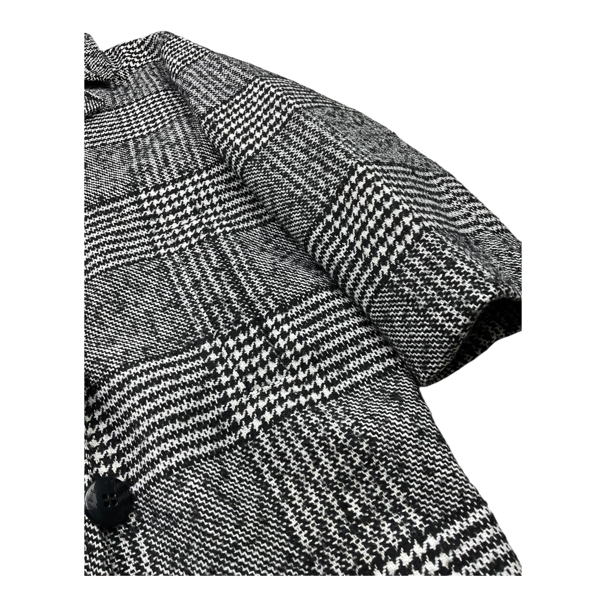 PATRIZIA PEPE cappotto bicolore doppiopetto con microfantasia Bianco/nero per Bambina 7O0029X BIANCO/NERO PATRIZIA PEPE 