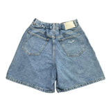 Maison Margiela Einfarbige Jeansshorts mit elastischer Taille Hellblau für Mädchen