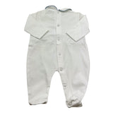 Ninnaoh Tutina Tinta Unita Traforata per Neonata E2136T BIANCO NINNAOH 