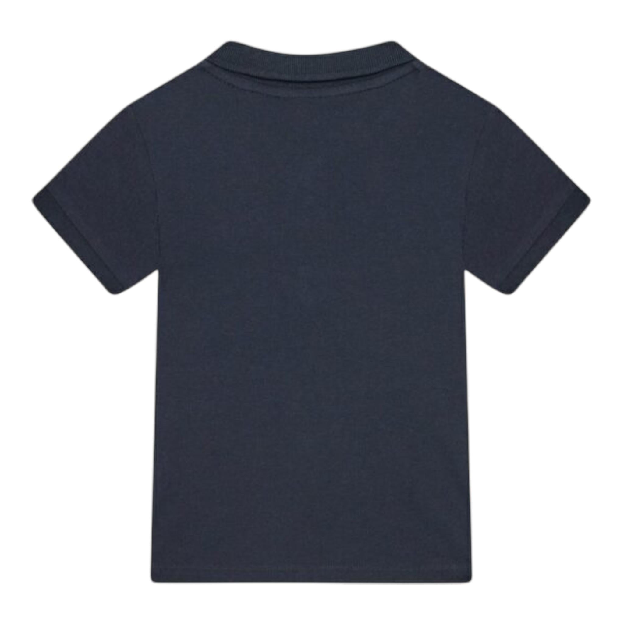 Guess Polo Mezza Manica Tinta Unita con Logo per Neonato I82P02K5DS0 BLU GUESS 