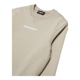 Dsquared2 Felpa Girocollo Tinta Unita con Stampa per Bambino DQ2739 BEIGE DSQUARED2 