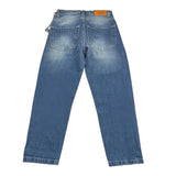 NEVER TOO jeans tinta unita con girovita regolabile Azzurro per Bambino NT1528R AZZURRO NEVER TOO 