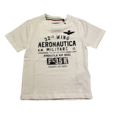 Aeronautica Militare T-Shirt Girocollo Tinta Unita con Stampa per Neonato 251TS0022A BIANCO AERONAUTICA MILITARE 