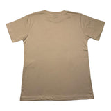 Disclaimer Einfarbiges Rundhals-T-Shirt mit Kontrastdruck Beige für Jungen