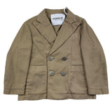 Dondup Beige Zweireihige Einfarbige Jacke Für Neugeborene
