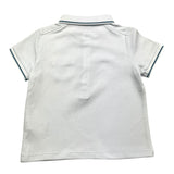 Tartine Et Chocolat Poloshirt, halbarm, einfarbig, mit kontrastierendem Besatz, weiß, für Neugeborene