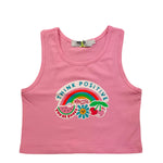 Mousse Canotta Girocollo Tinta Unita con Stampa per Bambina SKTC377P ROSA MOUSSE 