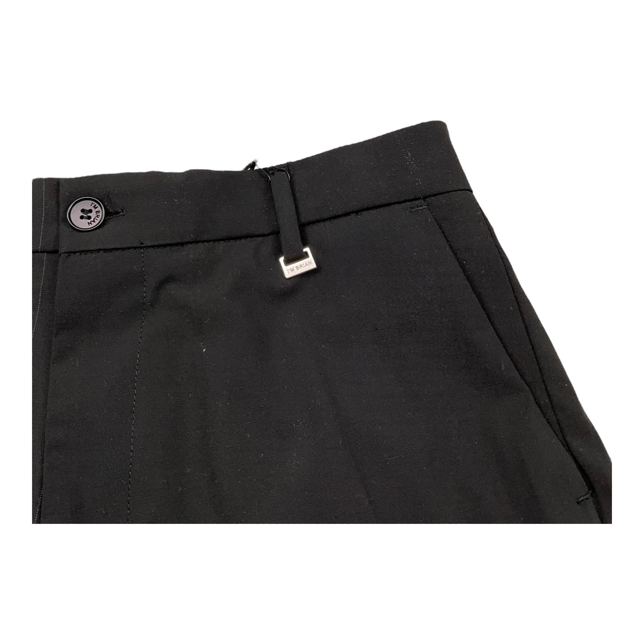 I'M Brian Bermuda Tinta Unita Girovita Regolabile per Bambino BE3270J NERO I'M BRIAN 