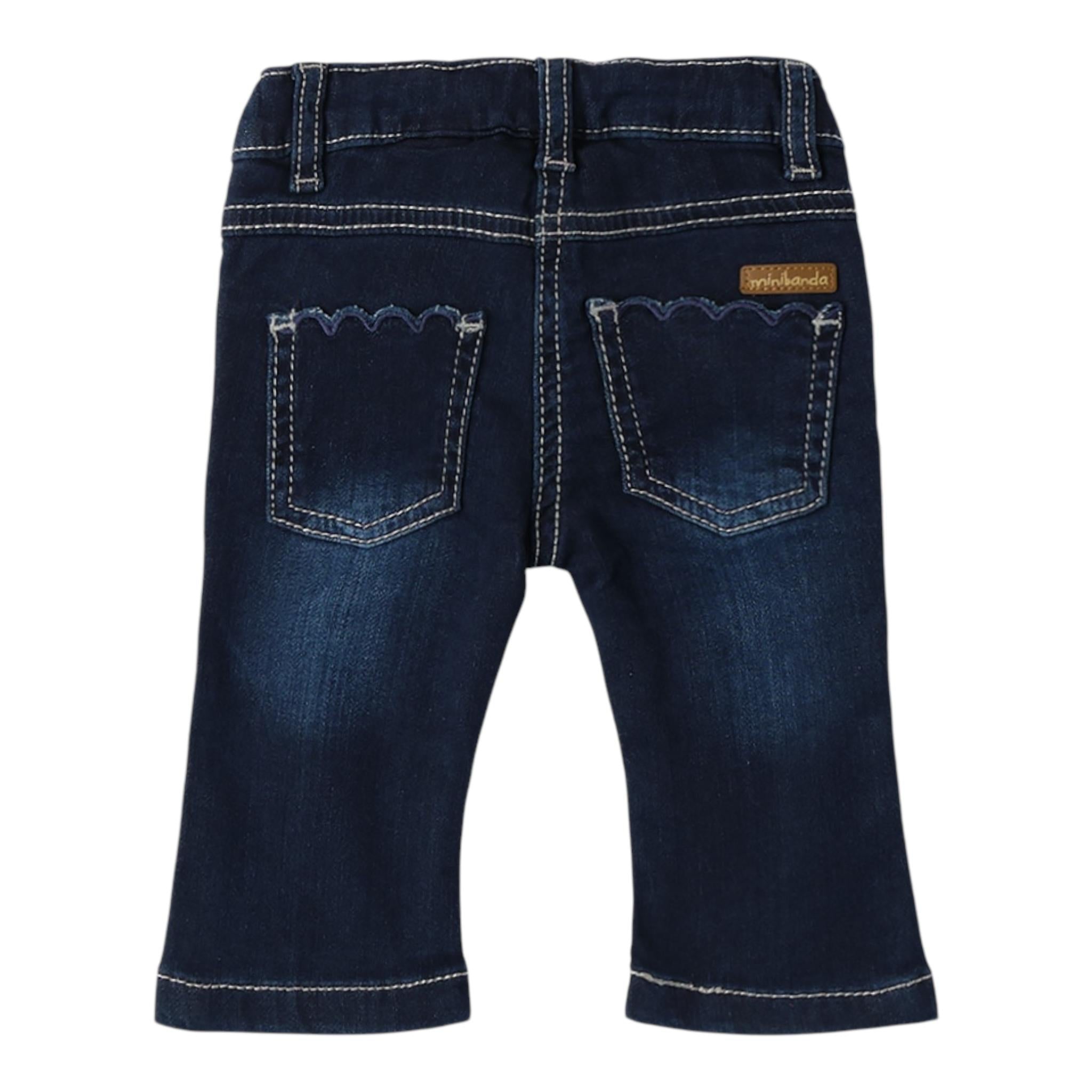 MINI BANDA jeans modello a zampa tinta unita Blu per Neonata A721 BLU MINI BANDA 
