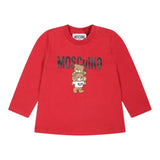 MOSCHINO shirt girocollo tinta unita cn stampa in contrasto Rosso per Neonato MMO00R ROSSO MOSCHINO 