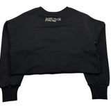 Just Cavalli Felpa Chiusa Girocollo Tinta Unita Modello Crop per Bambina JGP26174FE NERO JUST CAVALLI 