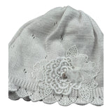 Marlu' Cappello Tinta Unita con Ricami per Neonata EP1271 BIANCO MARLU' 