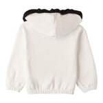 SARABANDA felpa tinta unita con zip e cappuccio Bianco per Bambina 0A220 BIANCO SARABANDA 