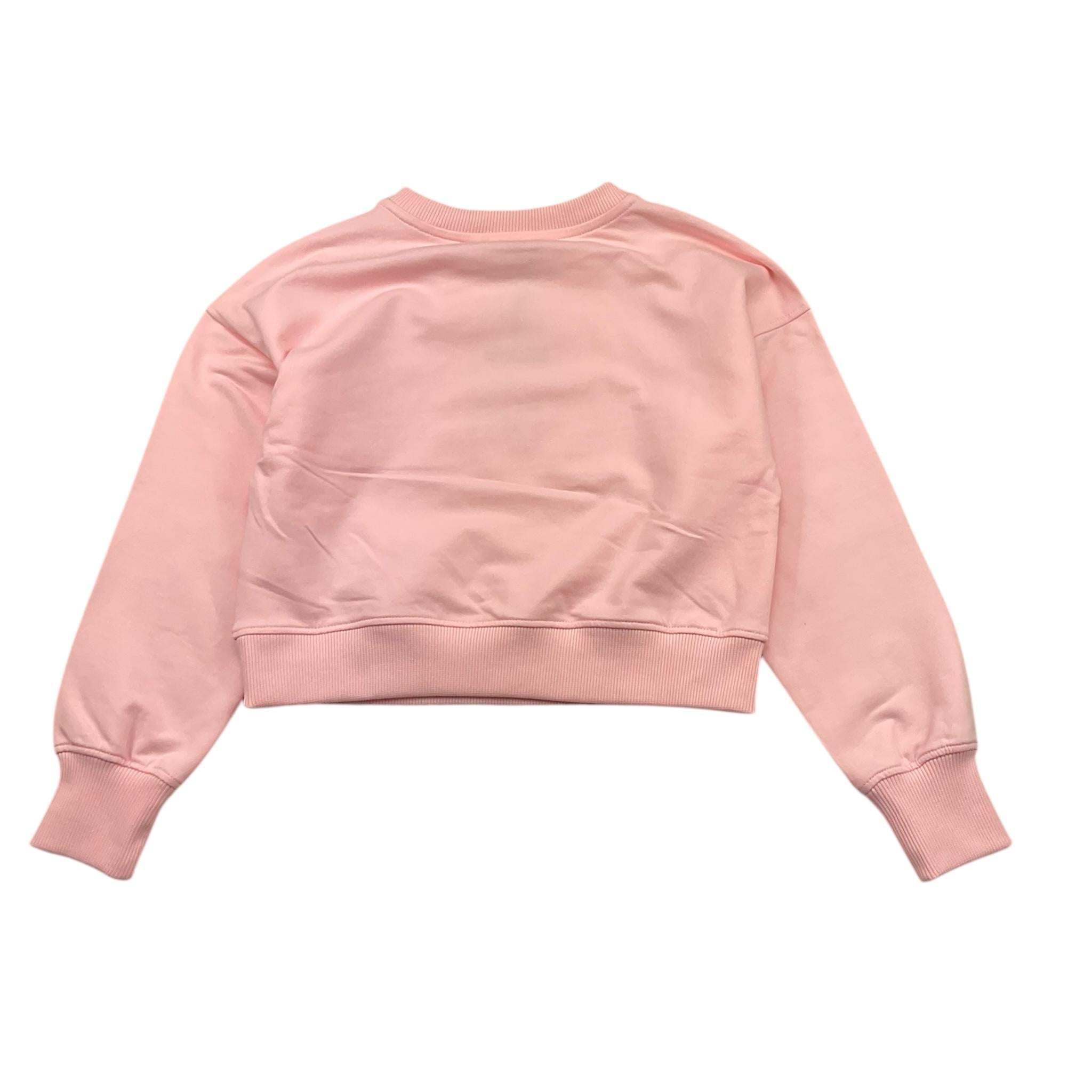 MOSCHINO felpa tinta unita girocollo con stampa Rosa per Bambina HDF06G ROSA MOSCHINO 
