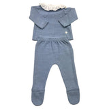 Valentina Bebes 2-teiliges Set, einfarbig, hellblaues T-Shirt für Babys