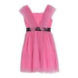 John Richmond – Einfarbiges, ärmelloses Tüllkleid für Mädchen in Rosa