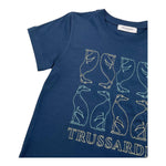 TRUSSARDI t-shirt girocollo tinta unita Blu per Bambino TGA25044 BLU TRUSSARDI 