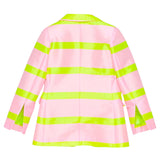 Lu Lu By Miss Grant Zweifarbige Jacke Rosa/Grün Streifenmuster Für Mädchen