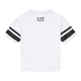 EMPORIO ARMANI t-shirt girocollo tinta unita con stampa Bianco per Bambino 3DBT58 BIANCO EMPORIO ARMANI 