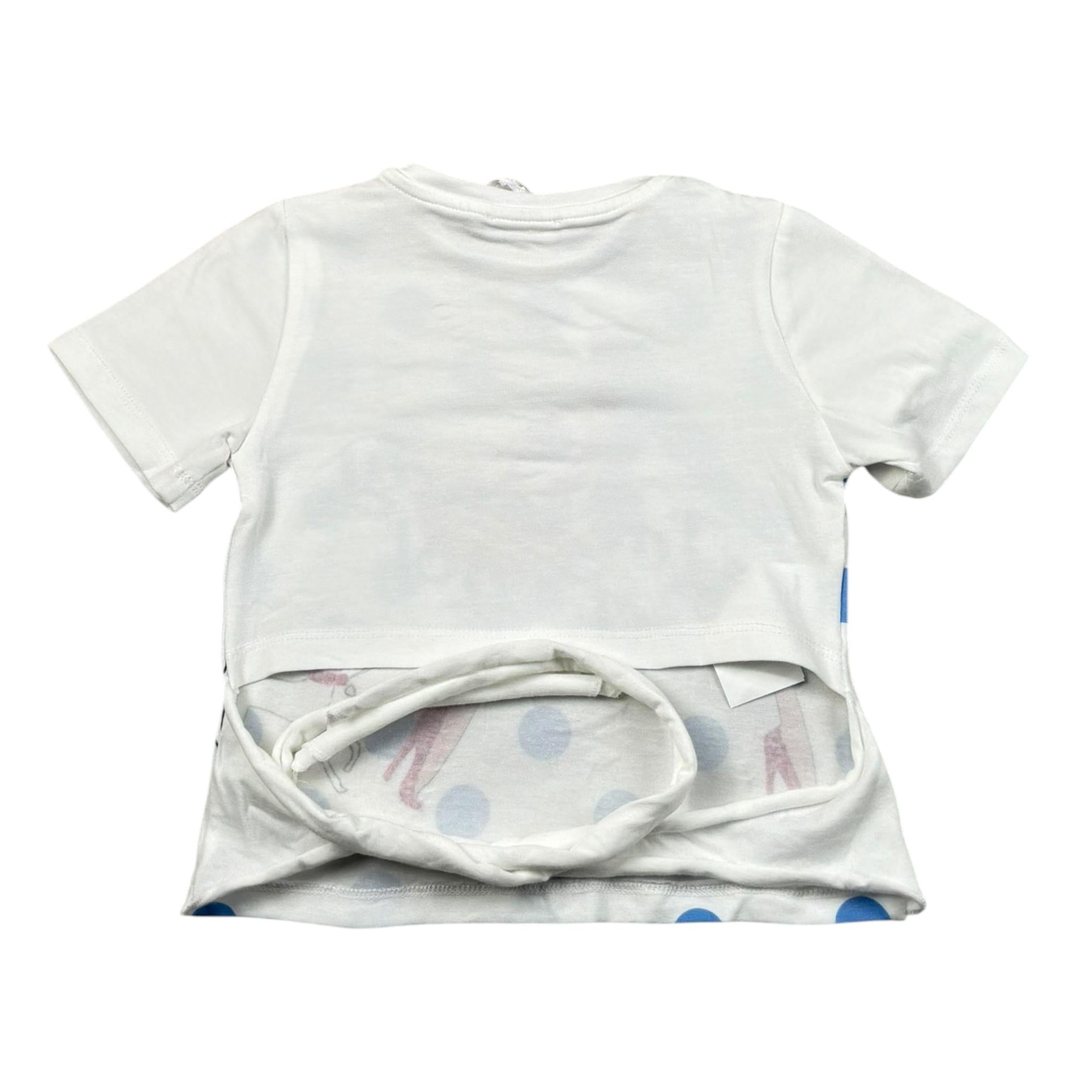 Miss Grant T-Shirt Girocollo tinta unita con Stampa Bianco per Bambina MG237J BIANCO MISS GRANT 