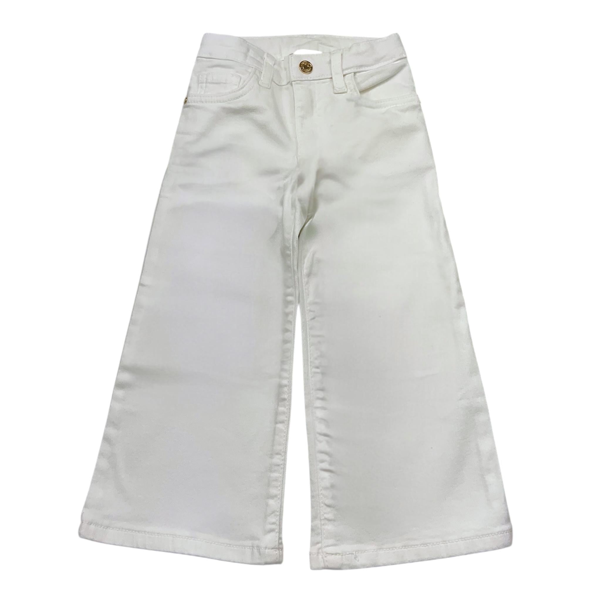 Twinset Pantalone Modello A Palazzo Tinta Unita per Neonata 251GJ2611N BIANCO TWINSET 