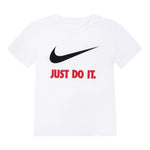 Nike T-Shirt Girocollo Tinta Unita con Logo per Bambino 8U9461 BIANCO NIKE 