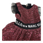 MARC ELLIS abito giromanica tinta unita paillettato Fuxia per Neonata JMNDR15795 FUXIA MARC ELLIS 