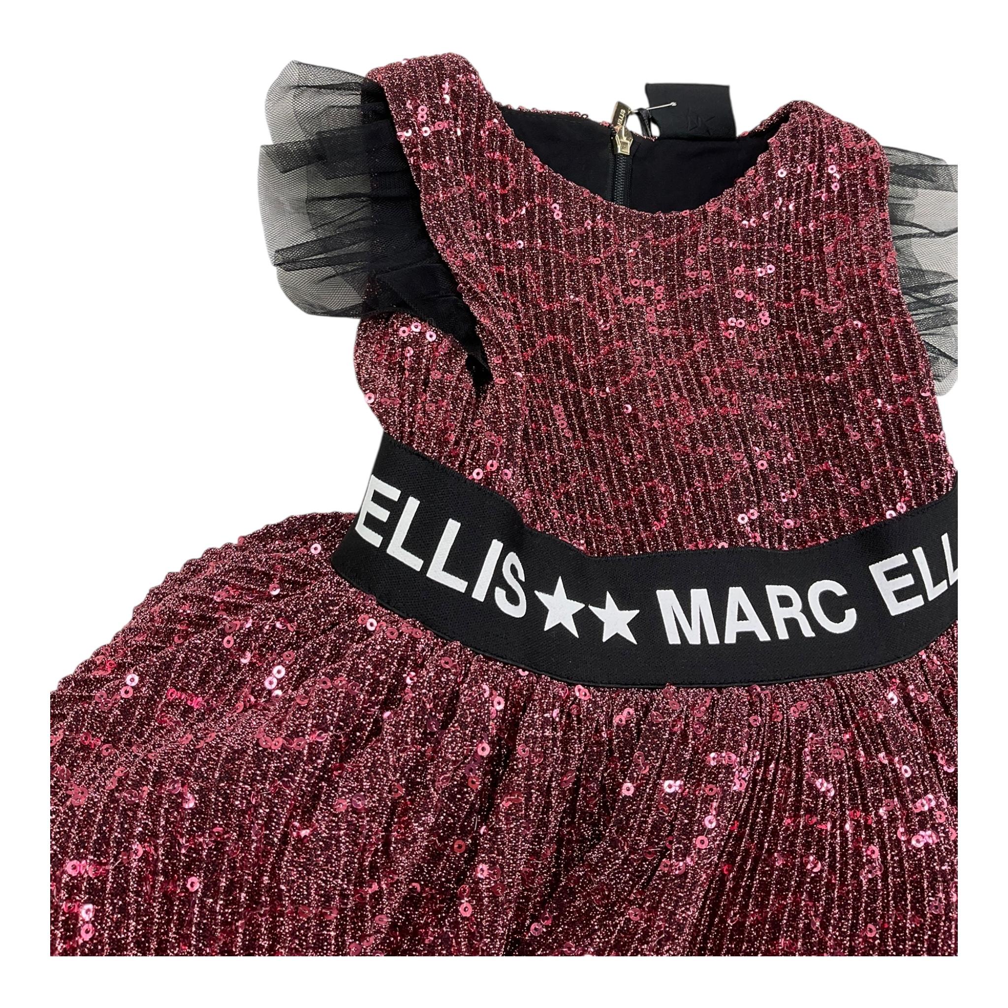 MARC ELLIS abito giromanica tinta unita paillettato Fuxia per Neonata JMNDR15795 FUXIA MARC ELLIS 