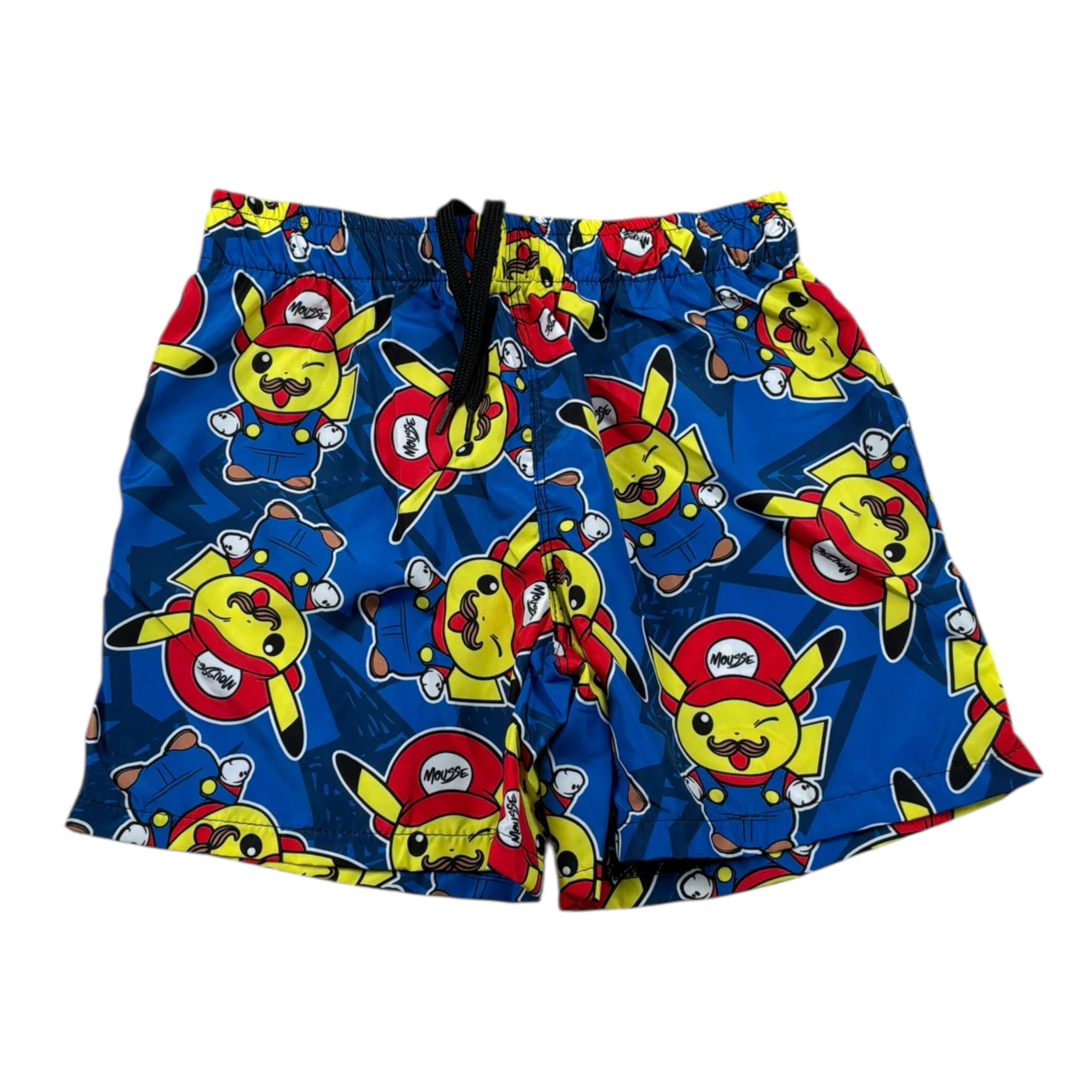 Mousse Costume Tinta Unita Modello Bermuda per Bambino PIKAMARIOXX BLU MOUSSE 