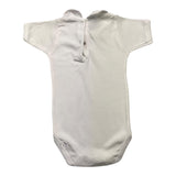 Babidu Bodysuit mit halben Ärmeln, einfarbig, mit weißem Kragen für Neugeborene