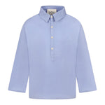 Dou Dou Camicia Tinta Unita Manica Lunga per Bambino DW5P10 AZZURRO DOU DOU 