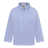 Dou Dou Camicia Tinta Unita Manica Lunga per Bambino DW5P10 AZZURRO DOU DOU 