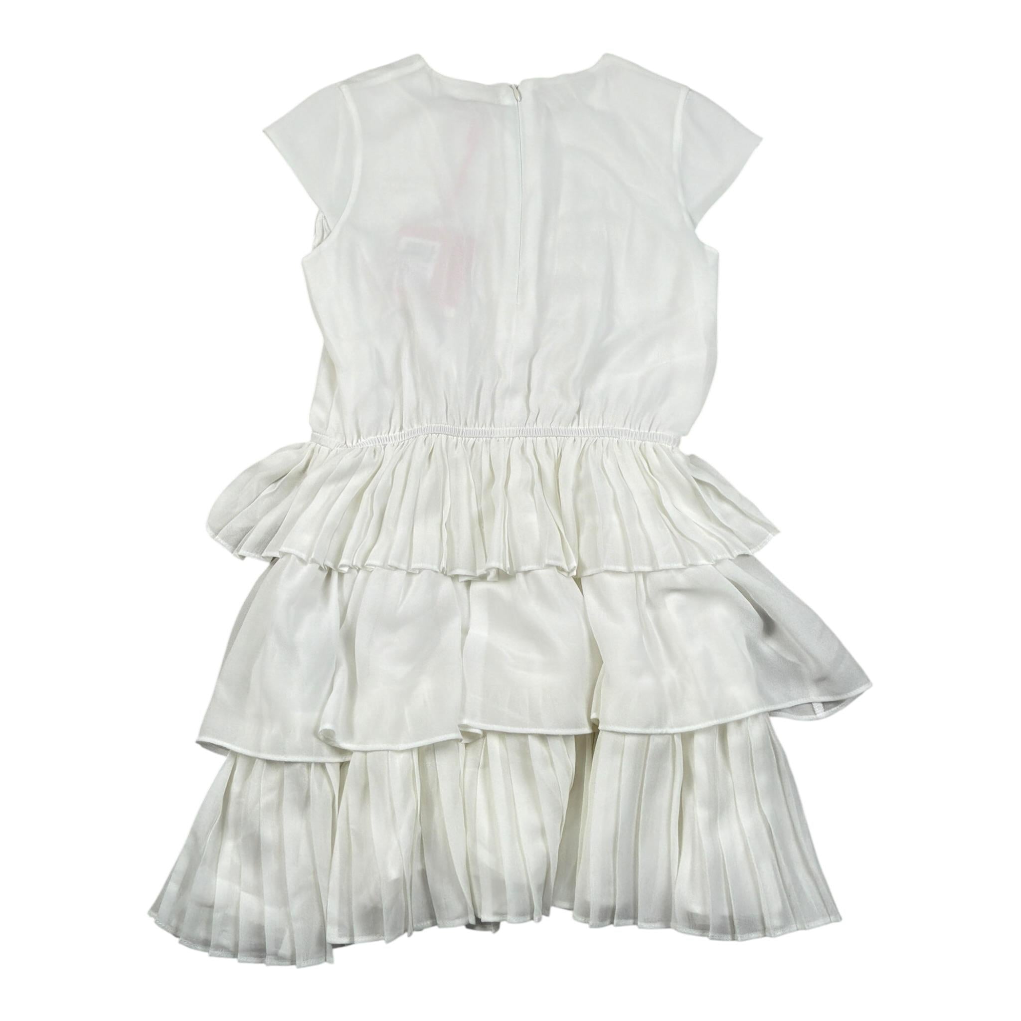 Liu Jo Abito tinta unita con Rouches E Cintura Bianco per Bambina GA4169 BIANCO LIU JO 