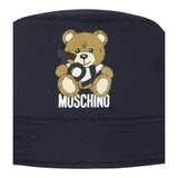 Moschino Cappello Pescatore Tinta Unita con Logo per Neonato MMX057 BLU MOSCHINO 