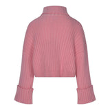 MARC ELLIS maglia collo alto tinta unita con logo Rosa per Bambina JMJSW00186 ROSA MARC ELLIS 