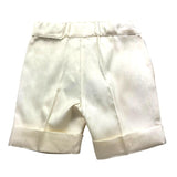La Stupenderia Einfarbige Bermudashorts mit elastischer Taille in Beige für Neugeborene
