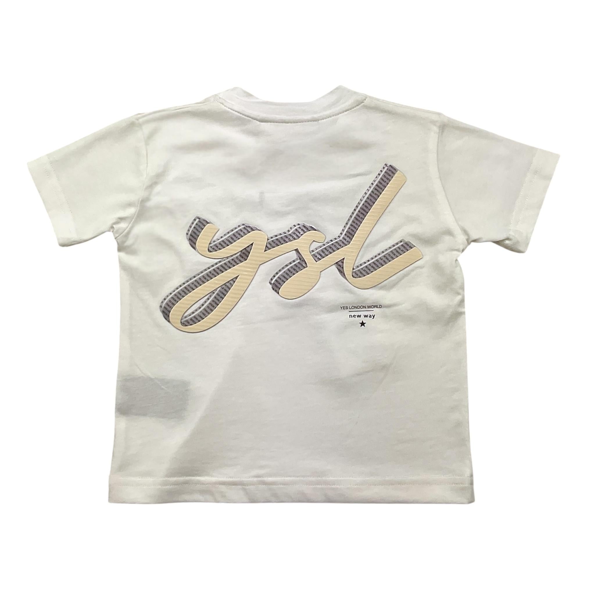 YES LONDON t-shirt girocollo tinta unita  Bianco per Neonato JR2111X BIANCO YES LONDON 