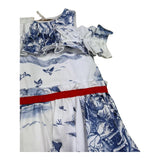 Monnalisa Abito Tinta Unita con Stampa Fantasia per Bambina 117913 BIANCO MONNALISA 