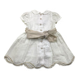 Jesvrvm Abito Mezza Manica Tinta Unita per Neonata ORIENTE BIANCO JESVRVM 