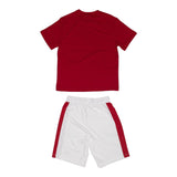 Emporio Armani 2-teiliges Set T-Shirt-Bermuda zweifarbig weiß/rot für Neugeborene