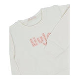 LIU JO felpa chiusa girocollo tinta unita con stampa logo Panna per Bambina KF4060 PANNA LIU JO 