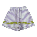 Ilfarobimbi Short Bicolore con Fantasia A Righe per Neonata IFB50374X BIANCO/LILLA ILFAROBIMBI 