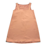 Elisabetta Franchi – Einfarbiges, ärmelloses Kleid mit rosa Applikationen für Mädchen