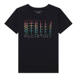 STELLA McCARTNEY t-shirt girocollo tinta unita con stampa Nero per Neonata TV8C81X NERO STELLA McCARTNEY 