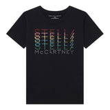 STELLA McCARTNEY t-shirt girocollo tinta unita con stampa Nero per Neonata TV8C81X NERO STELLA McCARTNEY 